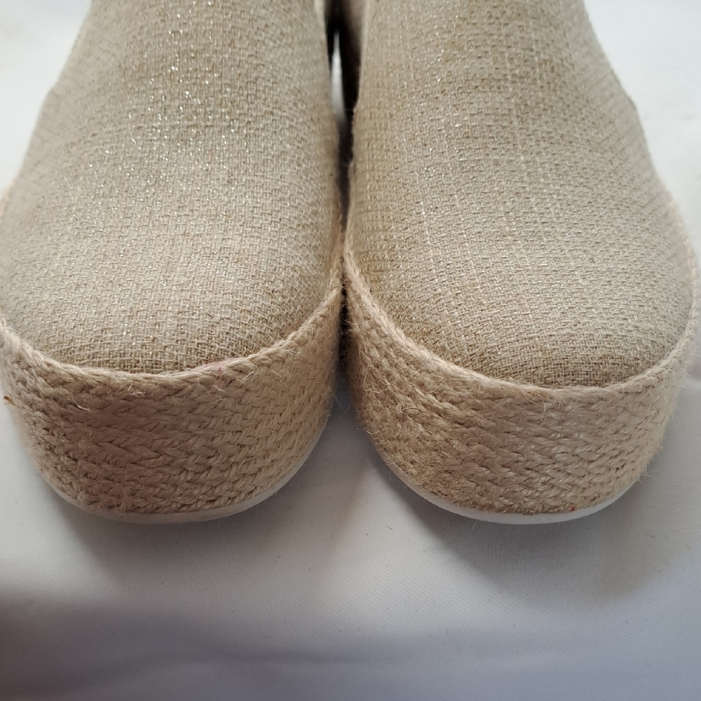 Skechers Martha Natural Beige Slip-On Espadrille Sneakers - Picture 8 of 9